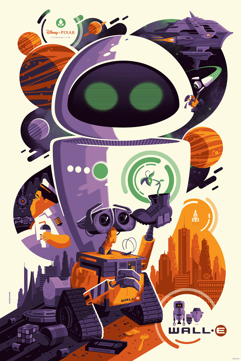 Mondo X Cyclops Print Works: Wall-E, by Tom Whalen